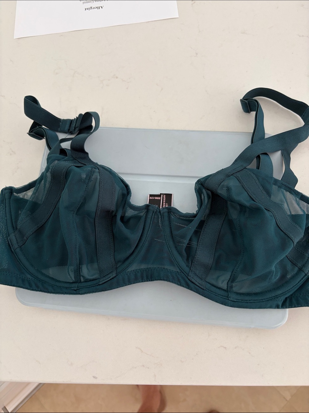 Victoria's Secret Sheer Underwire Bra in Teal